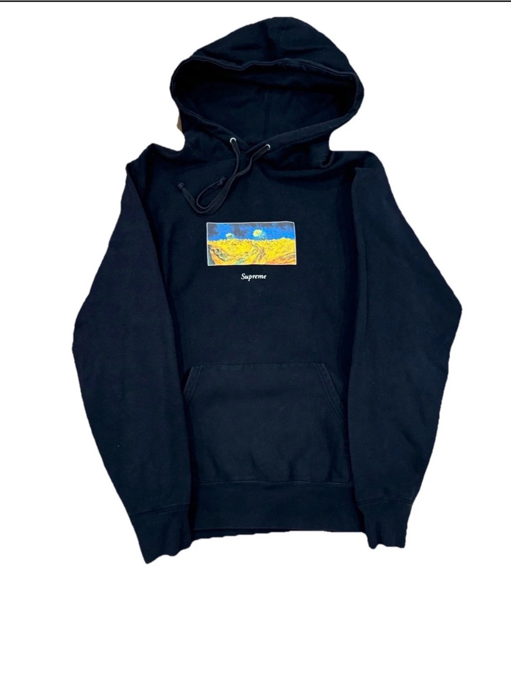 Supreme Van Gogh Field Hooded Sweater SS17 Size XL Black RARE